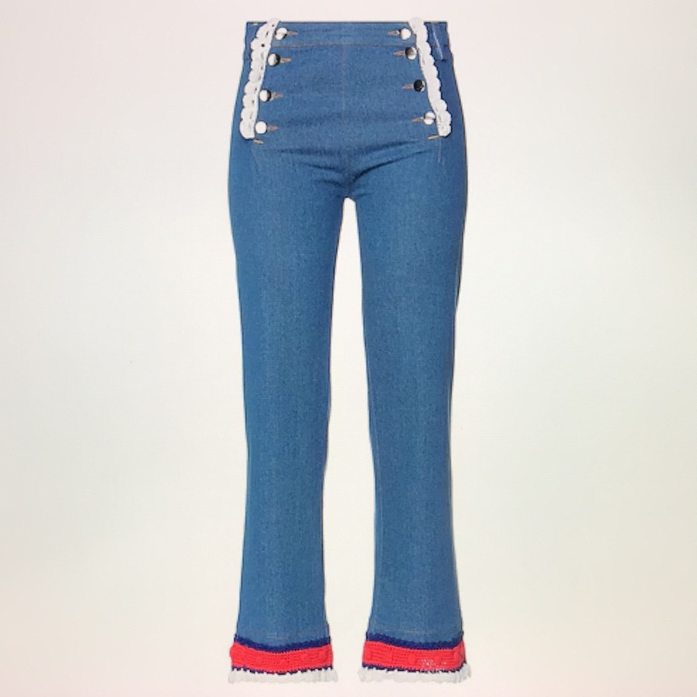 Michaela Buerger sailor denim pants XS New
